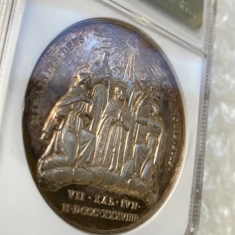 【Top Pop・最高鑑定】NGC鑑定MS61 ヴァチカン バチカン市国 1839年 グレゴリオ16世 列聖 銀メダル VATICAN AR Medal