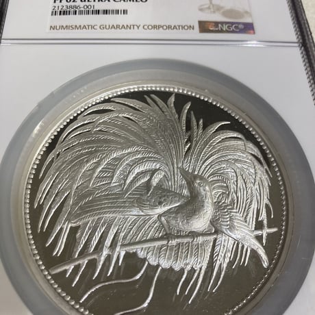 【NGC鑑定済】6オンス大型銀貨 クック諸島 極楽鳥 2003年 10ドル銀貨 発行198枚 187g シルバーコイン Cook Islands 2003 Bird of Paradise