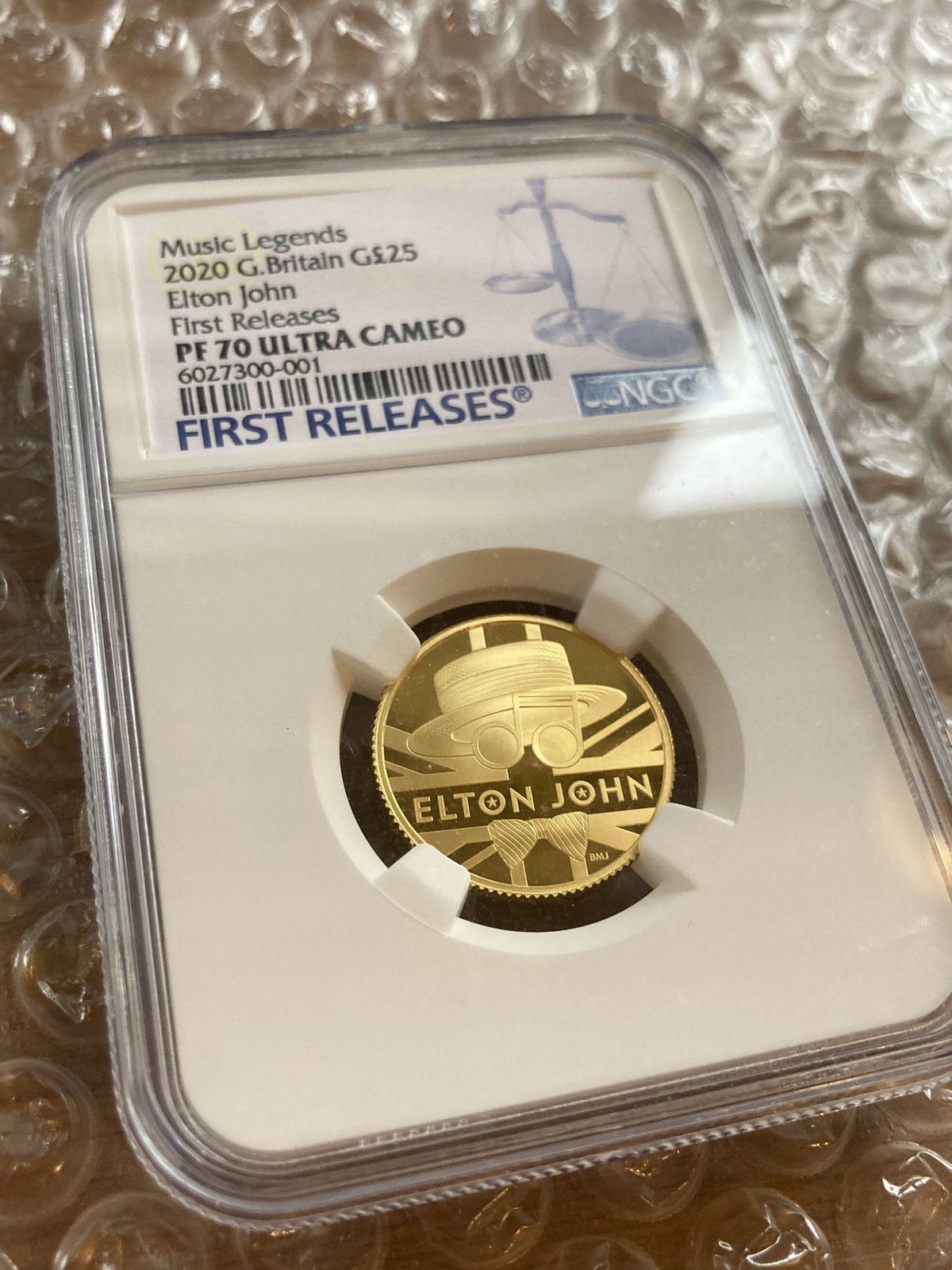 NGC鑑定PF70UC+FR】エルトンジョン 2020 ロイヤルミント ミュージック
