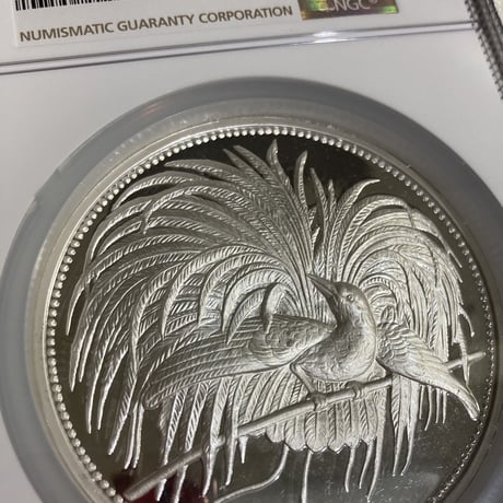 【NGC鑑定済】6オンス大型銀貨 クック諸島 極楽鳥 2003年 10ドル銀貨 発行198枚 187g シルバーコイン Cook Islands 2003 Bird of Paradise
