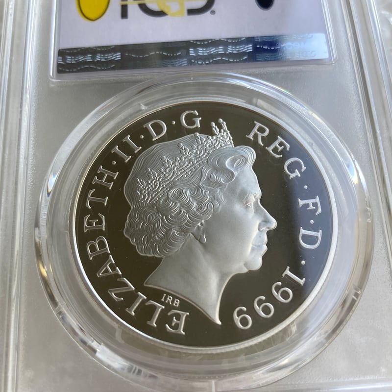 PCGS鑑定PR68 1999年 イギリス ダイアナ妃追悼祈念 5ポンド銀貨 S-L6