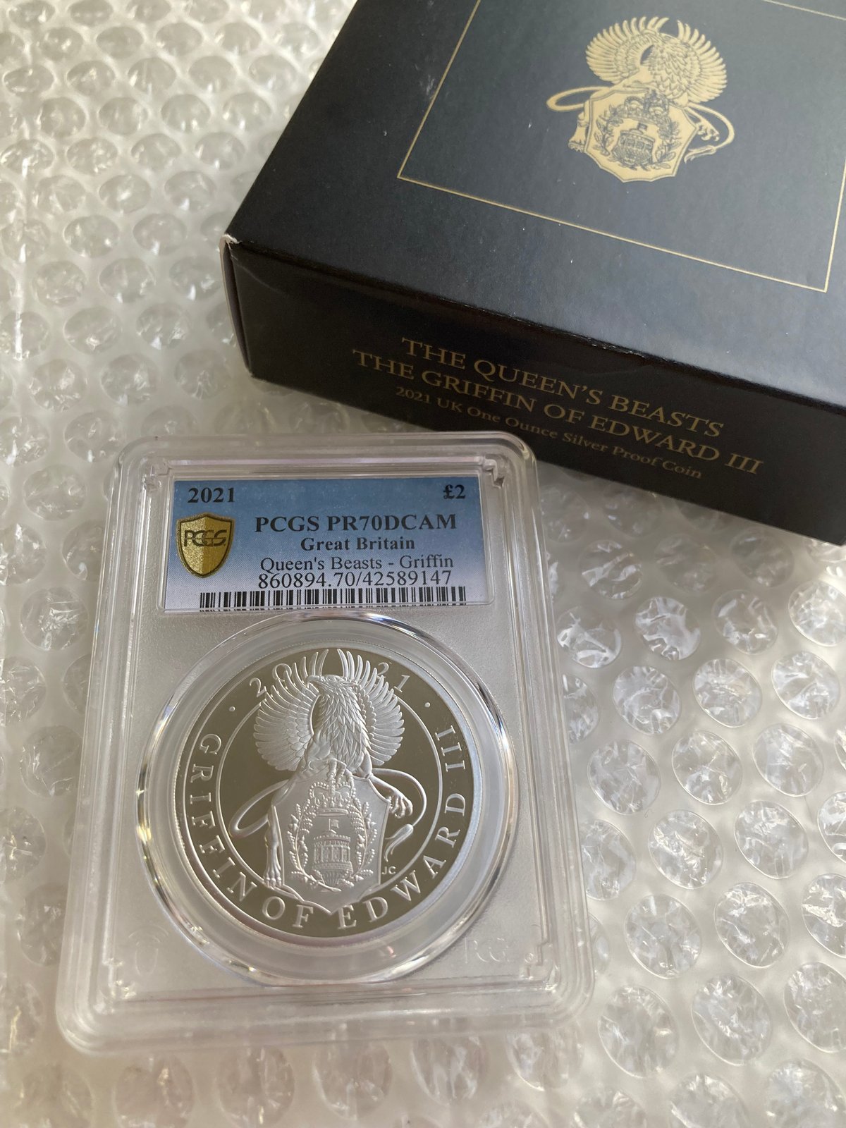 PCGS鑑定PR70】 ロイヤルミント クイーンズビースト エドワード3世の