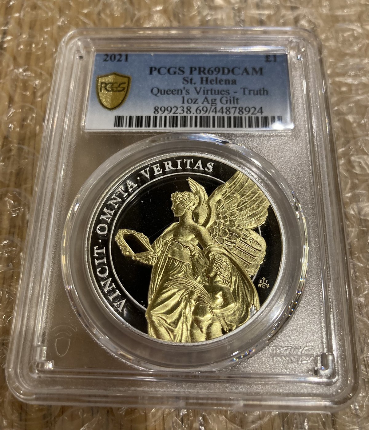 PCGS69鑑定】Gilt版 女王の美徳シリーズ 真実 イギリス領セント PCGS69鑑定】Gilt版 女王の美徳シリーズ 真実 イギリス領セント