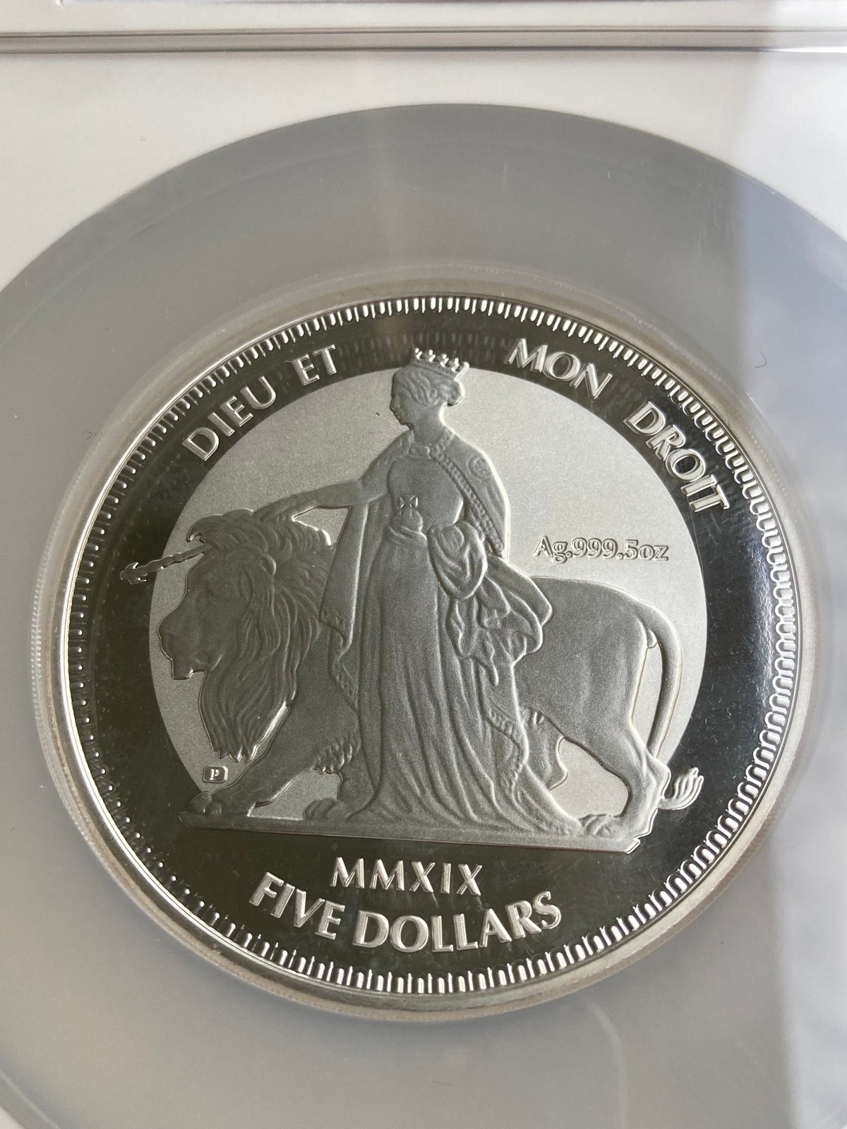 NGC鑑定MS66】 5オンス ウナとライオン 2019 イギリス領 ヴァージン