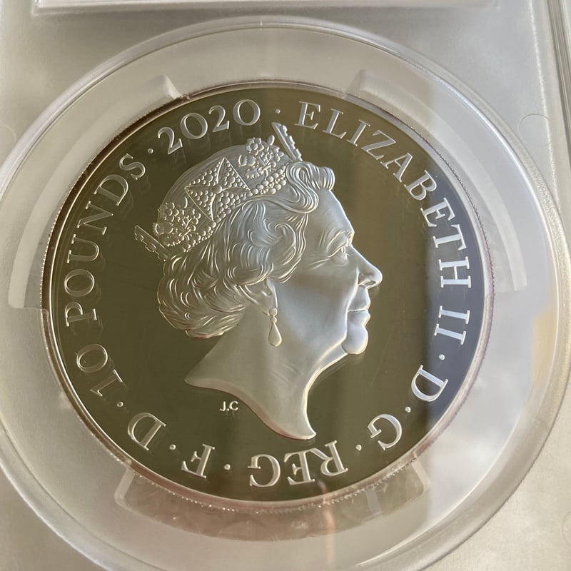 PCGS鑑定PR69 エルトンジョン 5オンス 10ポンド銀貨 シルバープルーフ