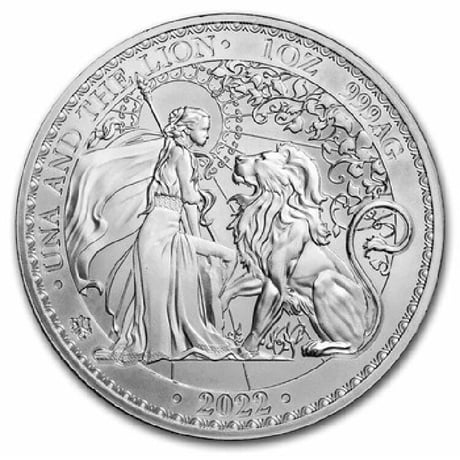 【2022年・BU版】 ウナとライオン セントヘレナ 1オンス銀貨 シルバーコイン Una Lion Brilliant Uncirculated