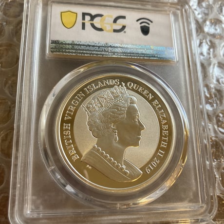 世界で3枚 【PCGS鑑定70】ウナとライオン 2019 イギリス領 ヴァージン諸島 1オンス 1ドル銀貨 1oz シルバーコイン リバースプルーフ 英国 BVI Una Lion