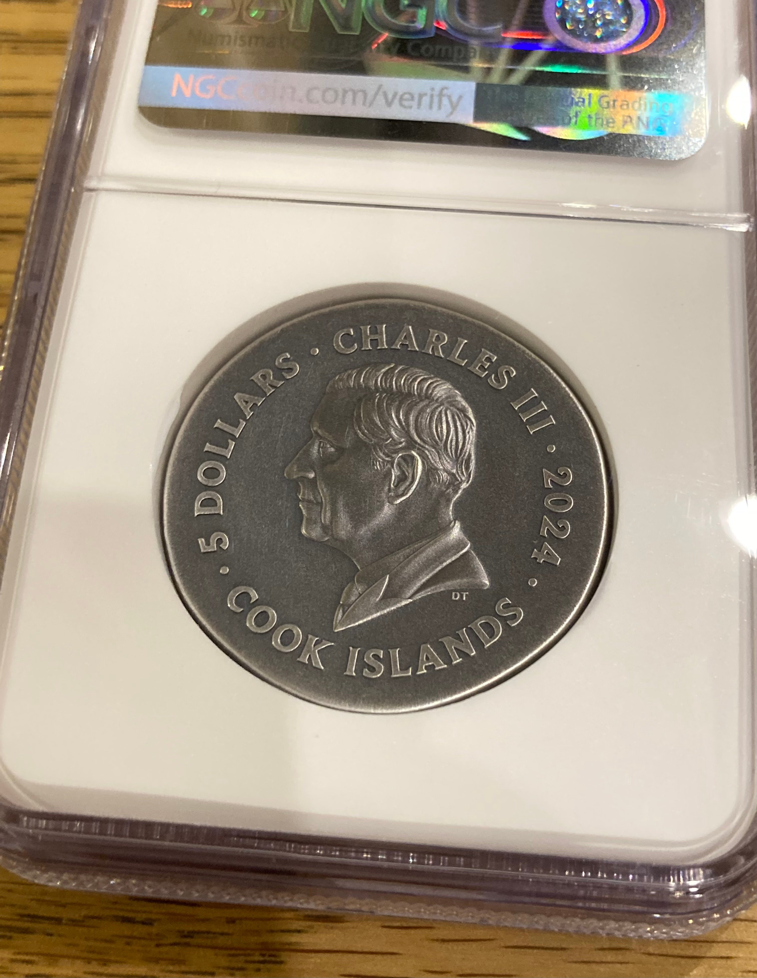 NGC鑑定MS70+FR クック諸島 2024年 グリフィン グリフォン 銀貨