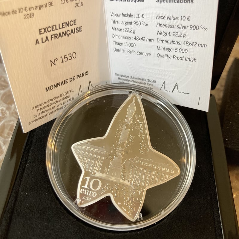 ブシュロン × フランス造幣局 2018年 10ユーロ銀貨 シルバー