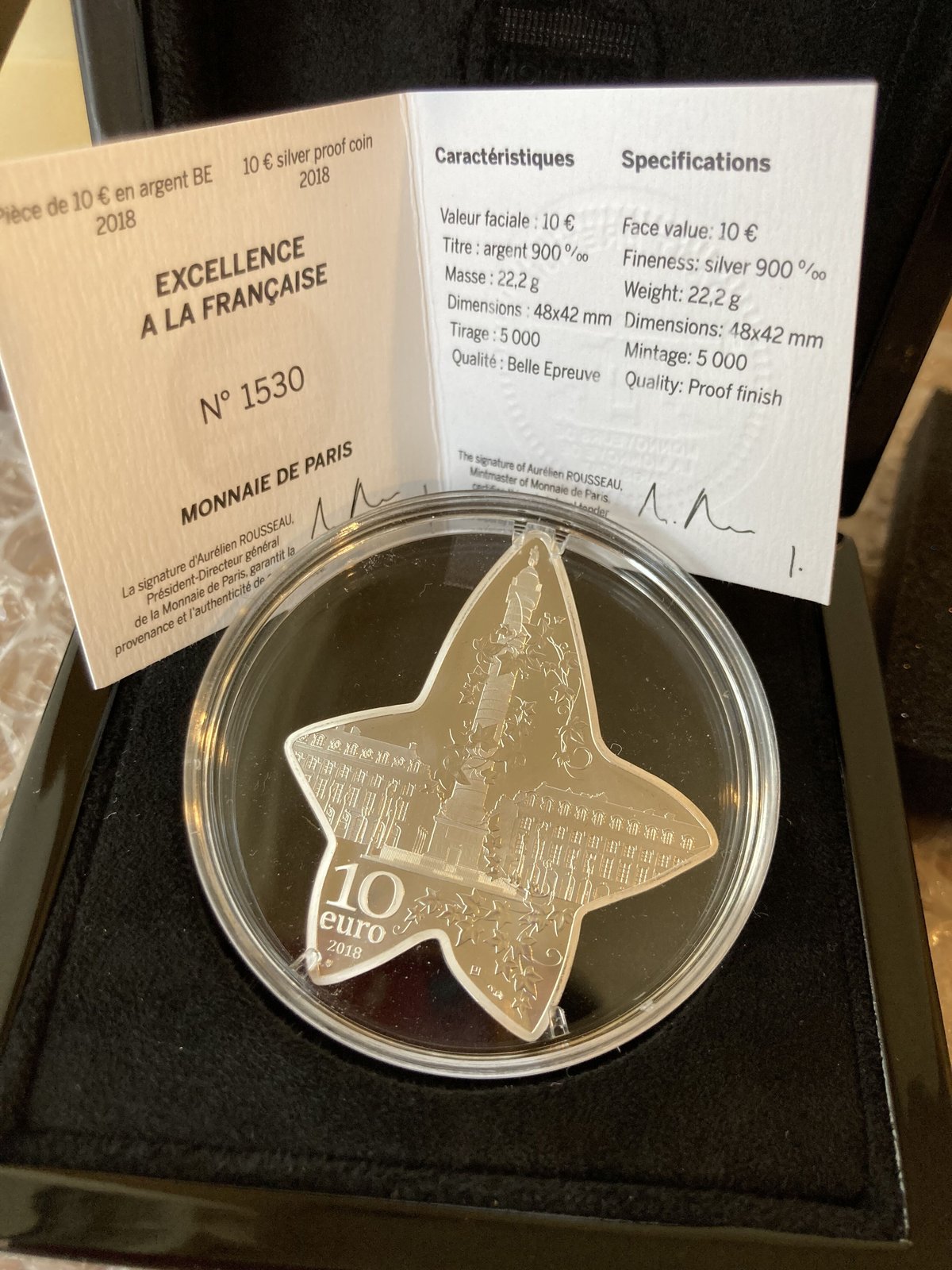 ブシュロン × フランス造幣局 2018年 10ユーロ銀貨 シルバー
