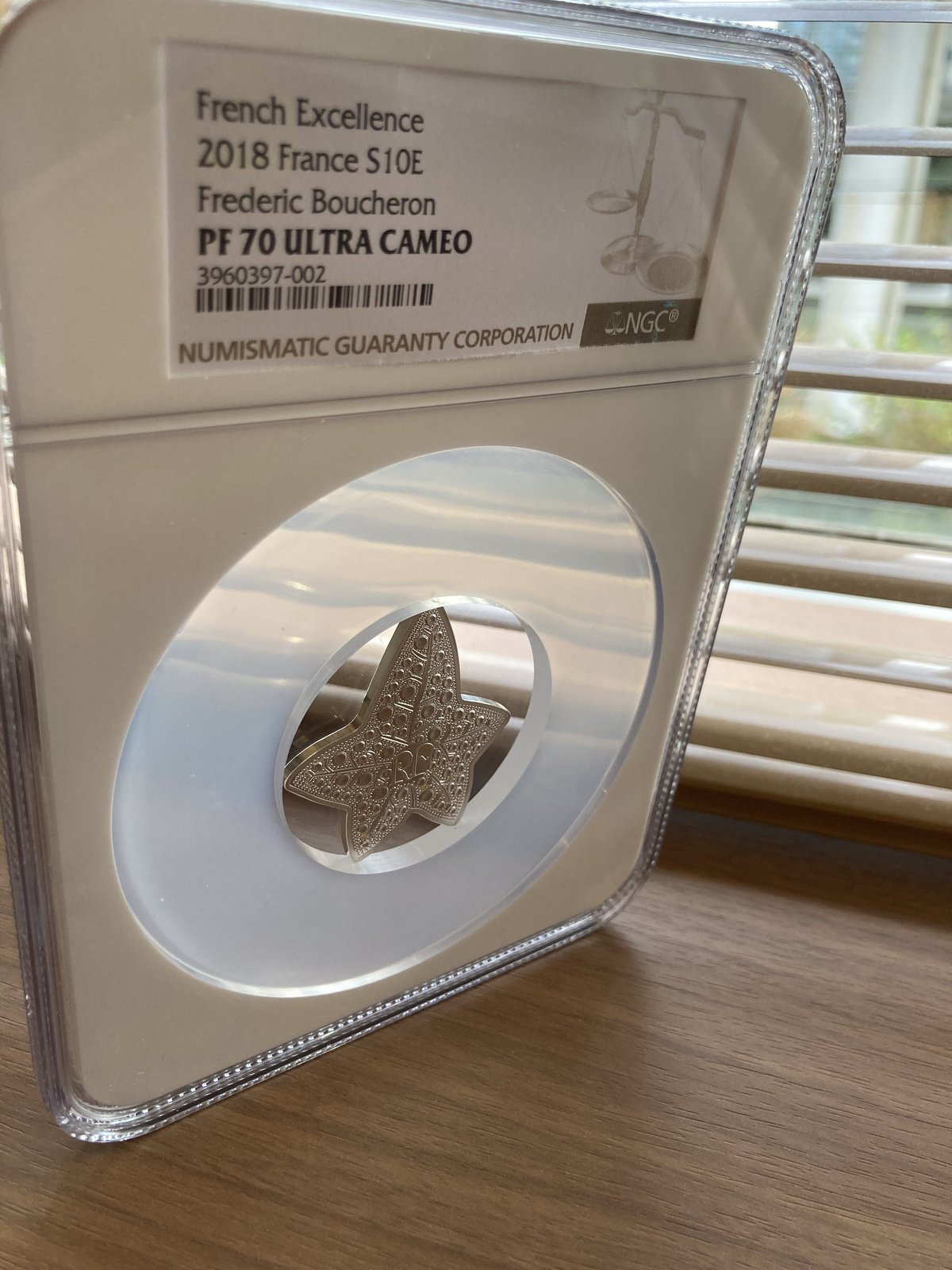 NGC70鑑定】BOUCHERON公式 フランス造幣局 × ブシュロン 2018年 10ユー