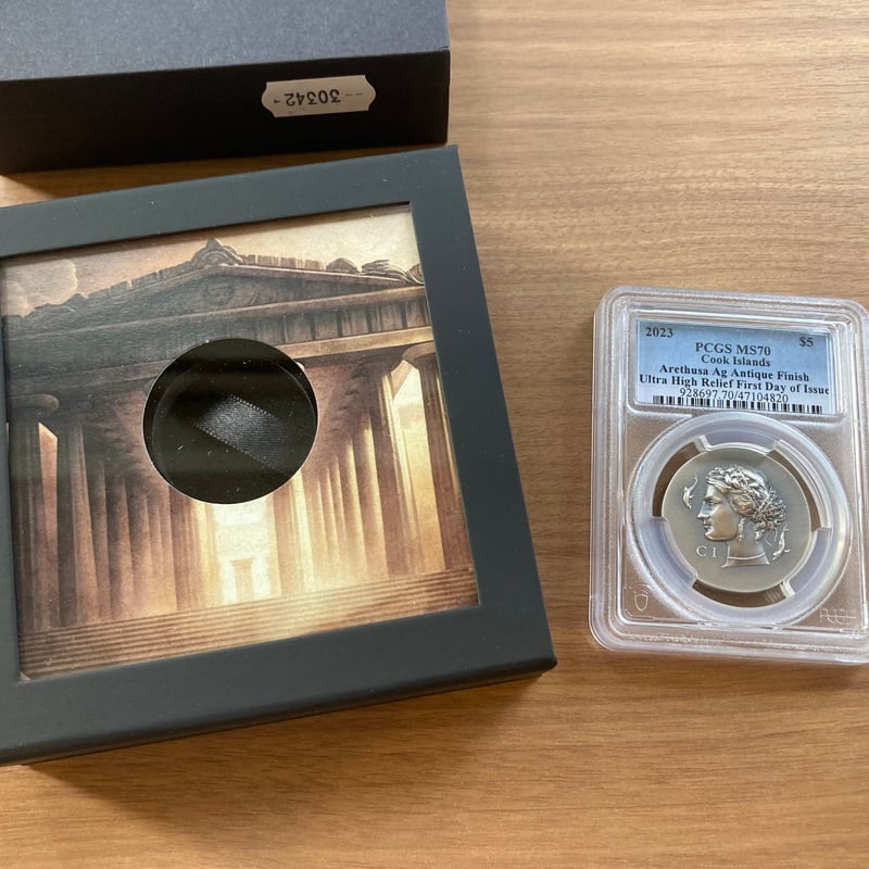 PCGS発行即日鑑定MS70+FDI アレトゥーサ クック諸島 2023年 5