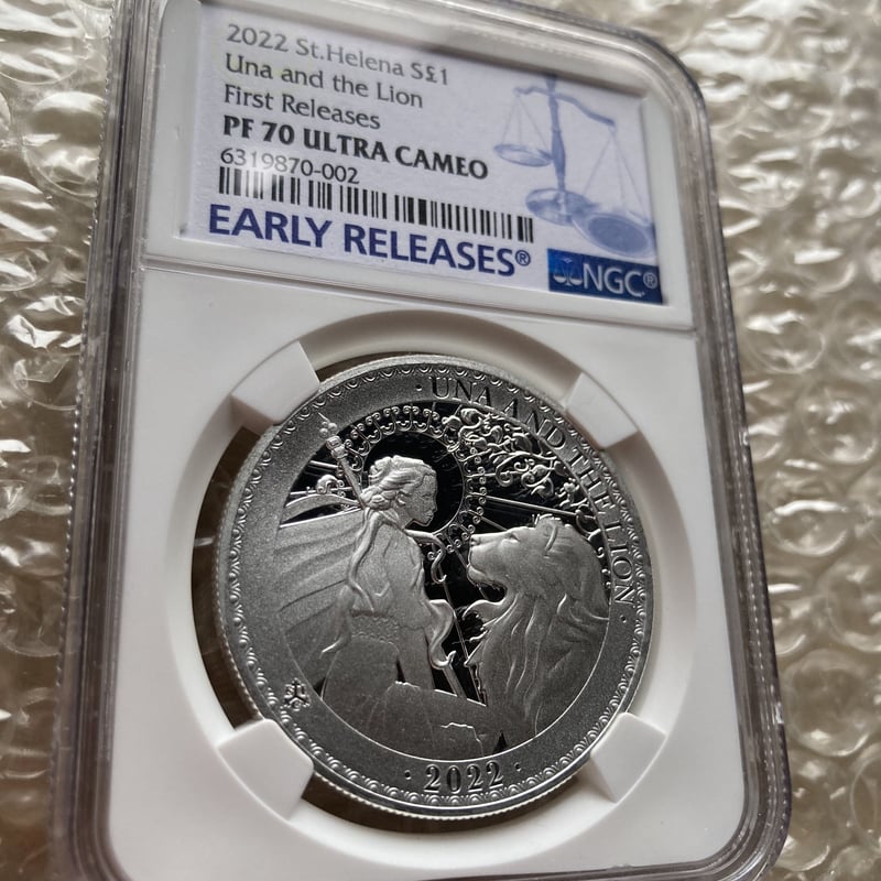 ☆ウナとライオン☆ NGC最高鑑定 MS70 2022 ファーストリリース 銀貨 ☆ウナとライオン☆ NGC最高鑑定 MS70 2022 ファーストリリース