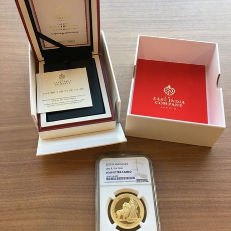 【NGC・PF69UC】発行枚数200枚 ウナとライオン 2020 セントヘレナ版 1オンス金貨 ゴールド プルーフコイン Una Lion St.Helena Gold Proof Coin