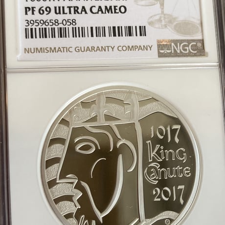 【NGC実質最高鑑定・ピエフォー版】2017 キングクヌート 戴冠1000周年 £5銀貨 シルバープルーフコイン イギリス 英国 ロイヤルミント カヌート