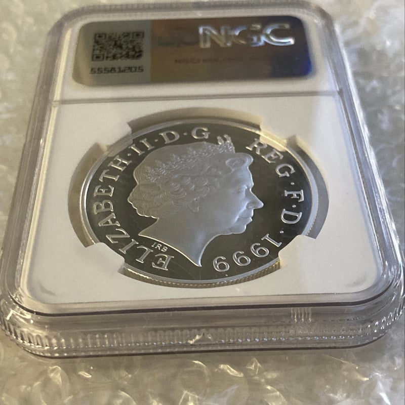 1999 イギリス ダイアナ妃追悼 £5 プルーフ銀貨 NGC PF69UC ④