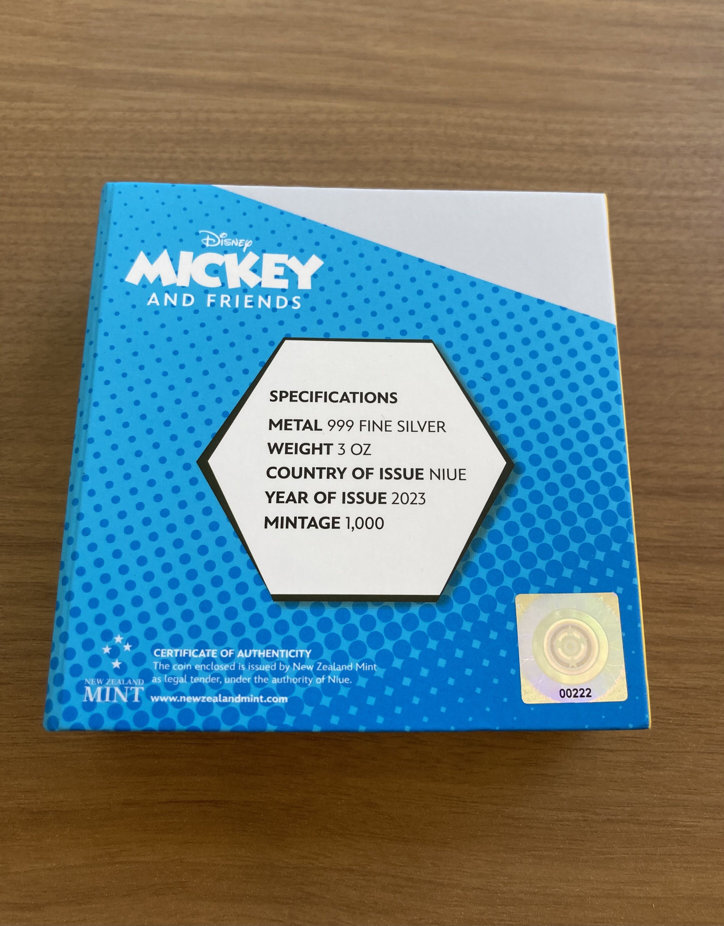 3オンス銀貨 ニウエ ディズニー ミッキーアンドフレンズ ミニー