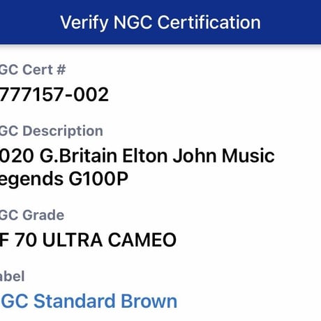 【NGC鑑定PF70UC】エルトン・ジョン 1オンス金貨 100ポンド プルーフコイン ゴールド 2020年 英国 ロイヤルミント ELTON JOHN royal mint