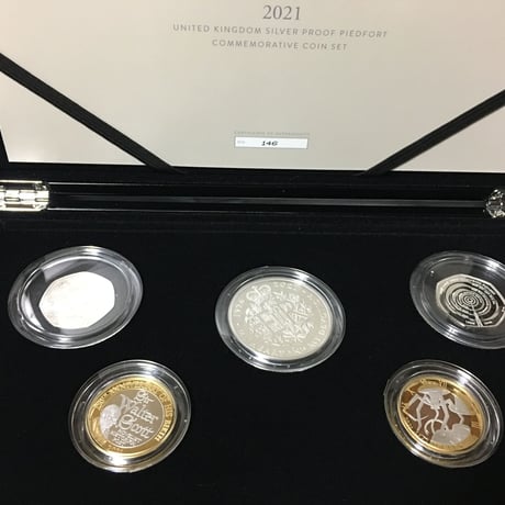 2021年記念セット ロイヤルミント ピエフォー版 銀貨 コイン 英国 イギリス The 2021 United Kingdom Silver Proof Piedfort Coin Set