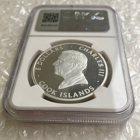 NGC鑑定PF70 クック諸島 2024年 アンダールック・キャット ネコ 猫 銀貨 シルバー プルーフ コイン Andrius Burba Underlookcat