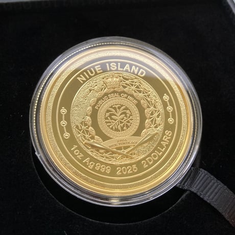 Gilt版 ビットコイン モチーフ 2025年 ニウエ国 2ドル 1オンス銀貨 シルバー プルーフコイン 暗号資産 暗号通貨 仮想通貨 クリプトアセット Bitcoin