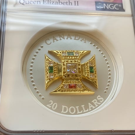 ※箱あり　NGC鑑定PF70 カナダ造幣局 聖エドワード王冠・クラウン銀貨 2023年 マットプルーフシルバーコイン 20ドル ロイヤル カナディアンミント エリザベス女王
