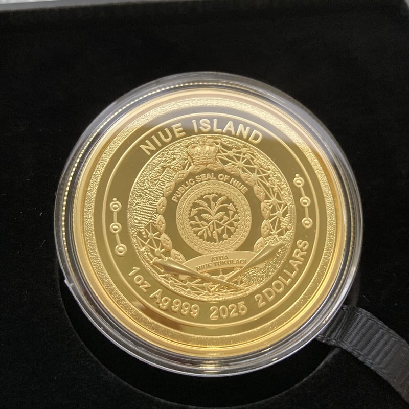 Gilt版 ビットコイン モチーフ 2025年 ニウエ国 2ドル 1オンス銀貨
