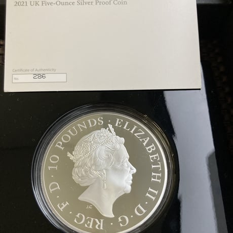 コンプリーター版 2021 クイーンズビースト 5オンス 10ポンド銀貨 プルーフコイン シルバー QUEEN'S BEASTS COMPLETER 5oz Silver coin