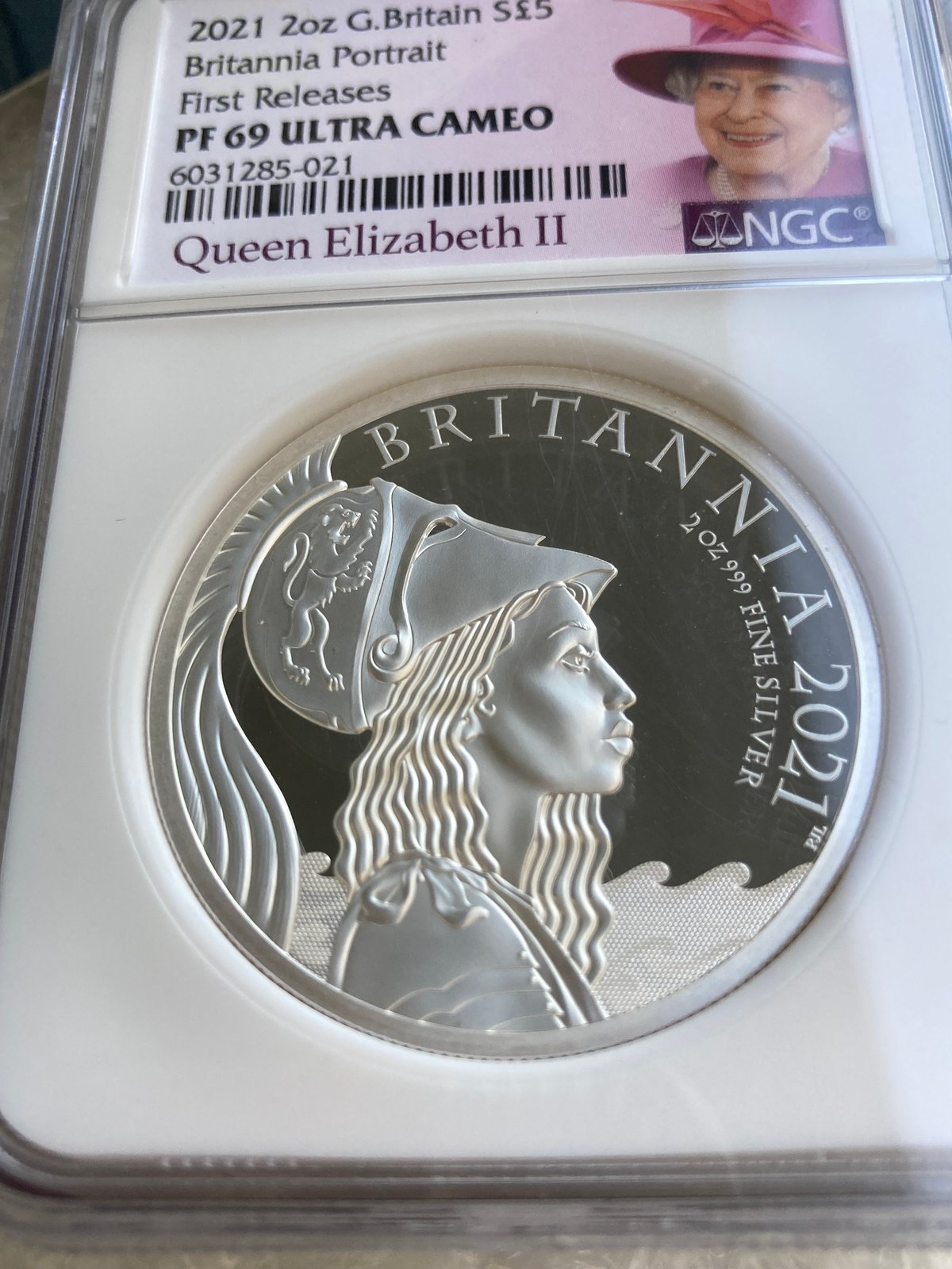 2021年 ブリタニア 銀貨 1oz 二枚（PF69 MS69） 特別出品 【NGC鑑定PF69】2オンス銀貨 2021年 プレミアムブリタニア