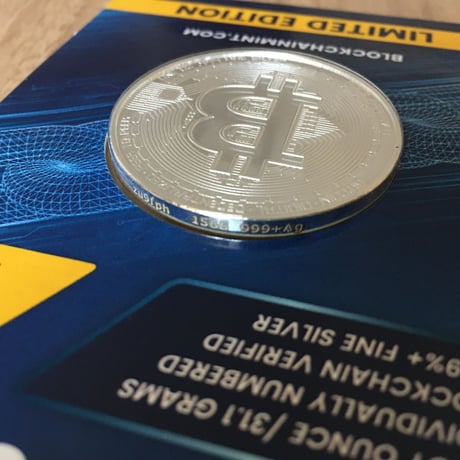 ビットコイン プルーフ版 チャド共和国 CFAフラン 1オンス 銀貨 シルバーコイン 暗号資産 暗号通貨 仮想通貨 クリプトアセット Bitcoin