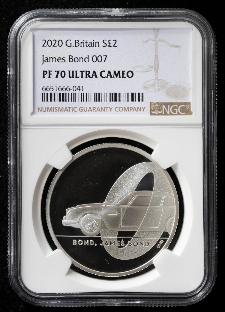 2022年ファッション福袋 2020 ジェームズボンド 007 1oz 銀貨 NGC MS70