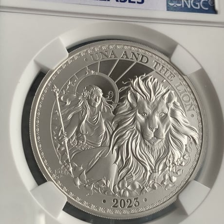 【NGC鑑定PF70】ウナとライオン 2023年 イギリス領セントヘレナ造幣局 1オンス銀貨 シルバー プルーフコイン Una Lion