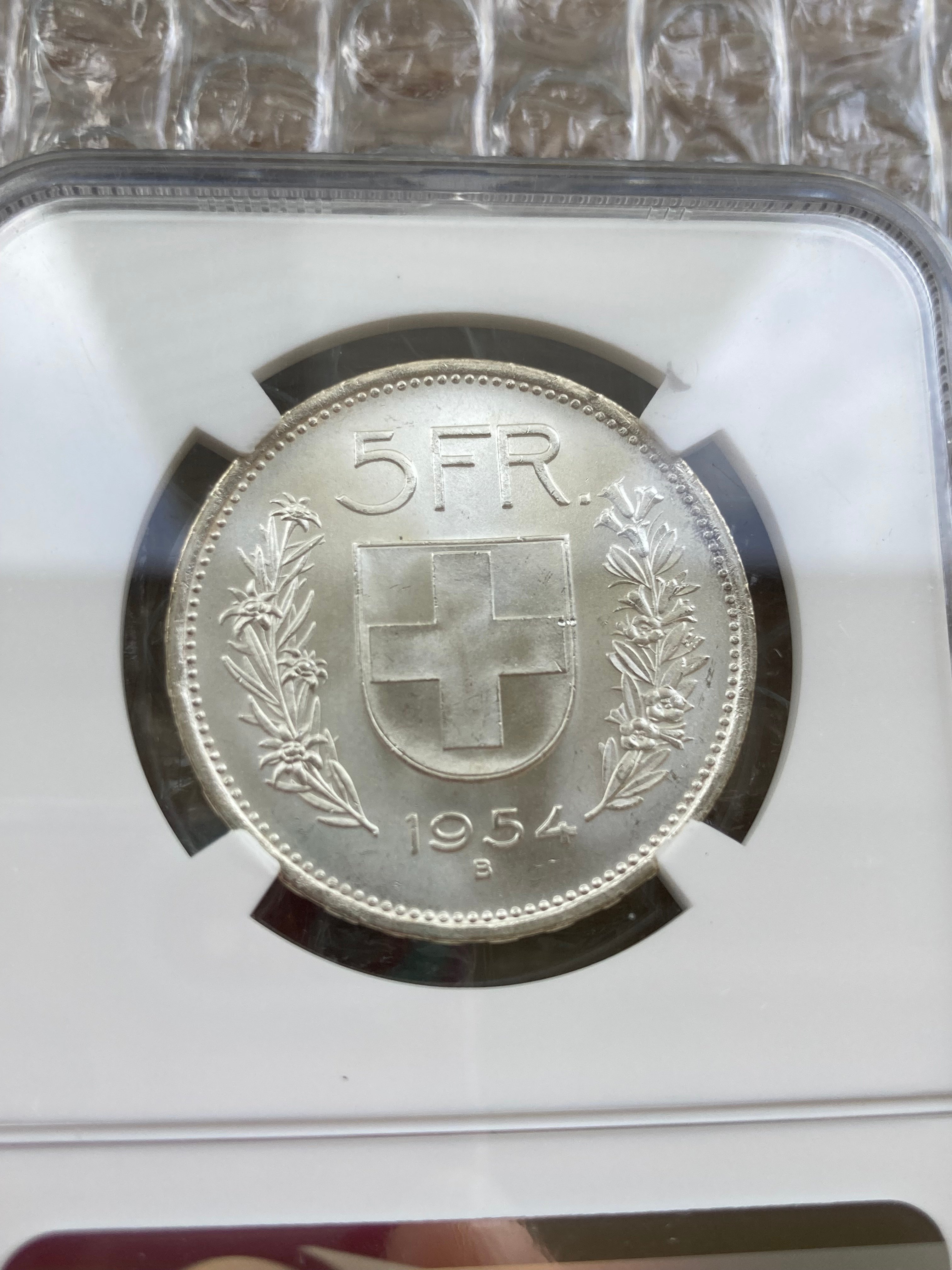 1966你スイスアルプスの牧人（ウィリアム・テル） 5プラン銀貨 スイス 5フラン銀貨 1966年 ウィリアム・テル スイス 5フラン銀貨 1966