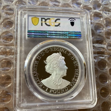 【PCGS鑑定PR69DCAM】 ウナとライオン 2021年 イギリス領セントヘレナ造幣局 1オンス銀貨 シルバー プルーフコイン Una Lion St.Helena