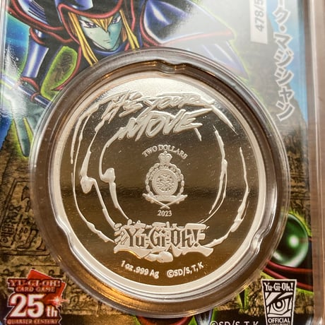 【25周年記念版】 遊戯王 ダーク（ブラック）・マジシャン ニウエ国 2023年 1オンス 2ドル銀貨 シルバーコイン 武藤遊戯  ※トレカ・トレーディングカードではない