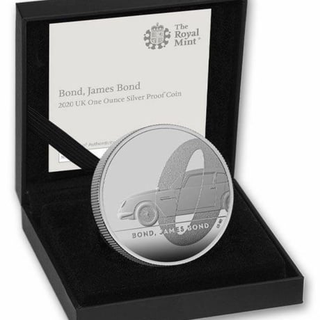 【第１貨・１オンス銀貨】007 ジェームズボンド ２ポンド銀貨 プルーフコイン シルバー ロイヤルミント 2020 Royal Mint  £2 1oz Silver James Bond
