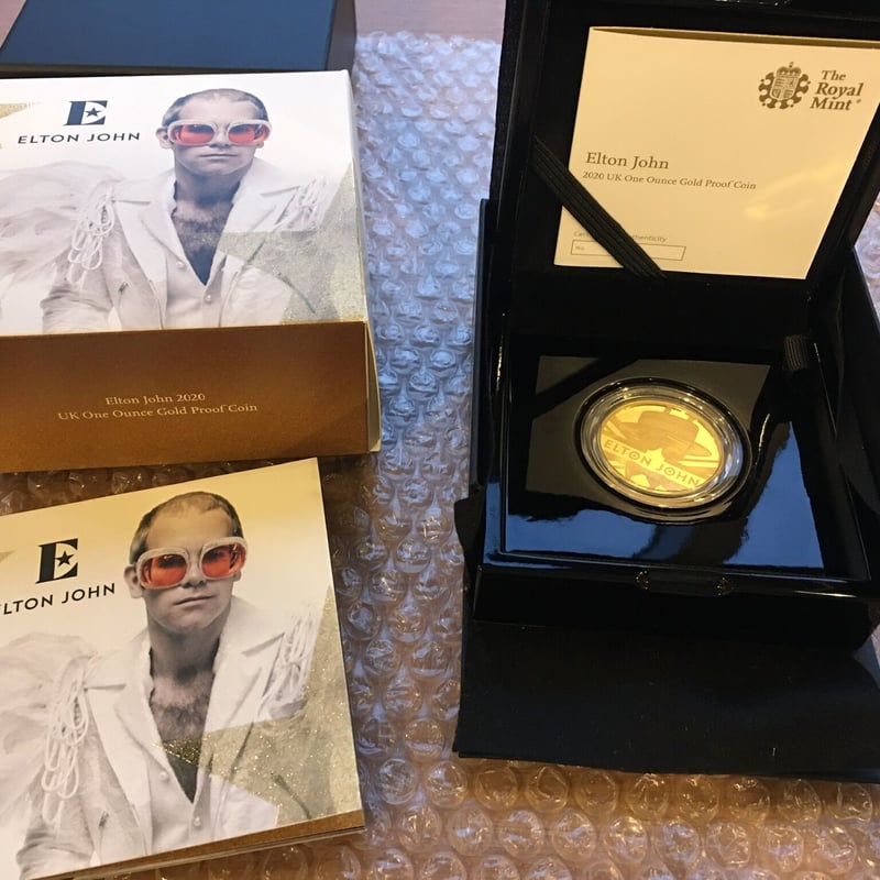 【カリスマの限定BOX】2020年イギリスエルトン・ジョン1ポンドプルーフ銀貨 カリスマの限定BOX】2020年イギリスエルトン・ジョン1ポンド