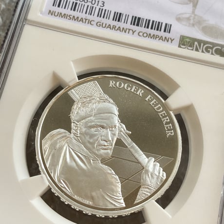 NGC鑑定MS69 ロジャーフェデラー 20フラン銀貨 シルバーコイン スイス連邦造幣局 モダンコイン テニス 芝の王者 BIG4 Roger Federer