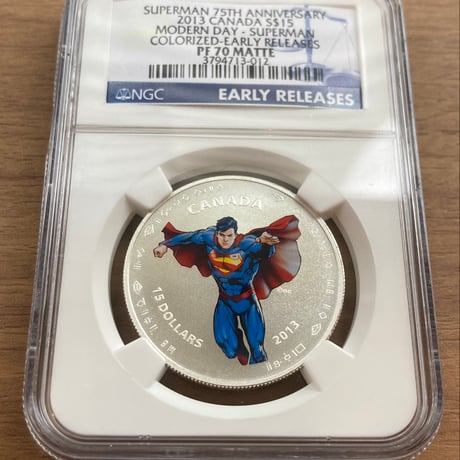 NGC鑑定PF70 カナダ 2013年 スーパーマン誕生75周年記念 15ドル銀貨 シルバー プルーフコイン SUPERMAN