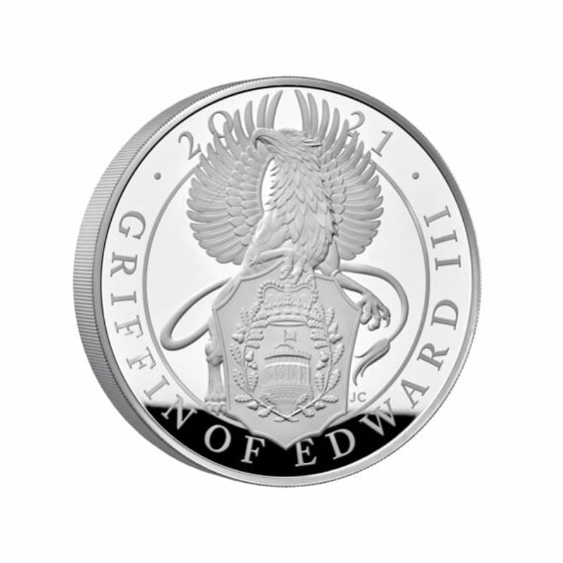 1kg銀貨】2021 エドワード3世のグリフィン クイーンズビーストシリーズ