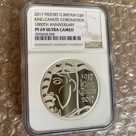 超貴重！イングランド クヌート1世 戴冠1000年記念銀貨 PCGS鑑定済み