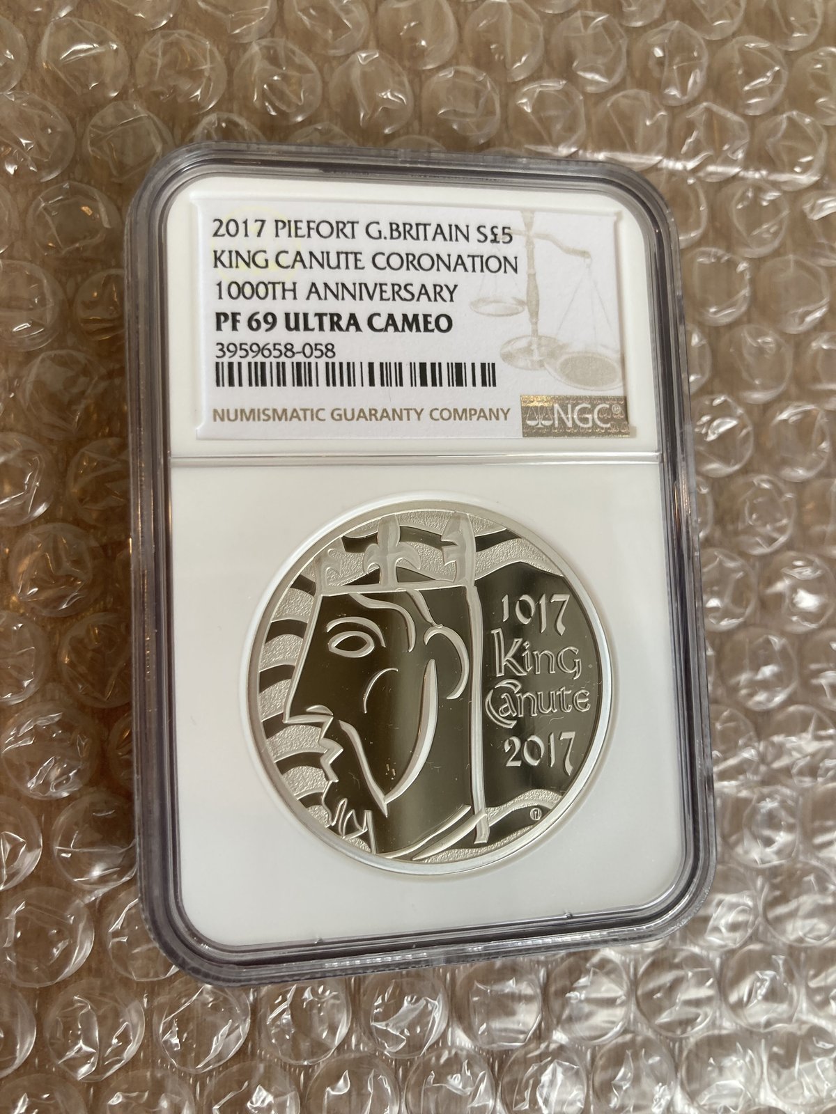 NGC実質最高鑑定・ピエフォー版】2017 キングクヌート 戴冠1000周年 £5 