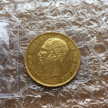 1853 ベルギー レオポルド1世 成婚記念　100フラン金貨