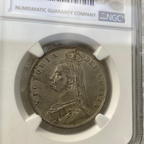 NGC鑑定MS64 1887年 ジュビリーヘッド 1/2c ハーフクラウン銀貨 シルバー アンティークコイン イギリス 英国 ロイヤルミント ヴィクトリア Victoria JUBILEE HEAD