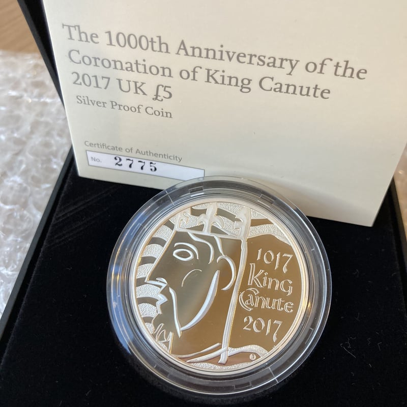ロイヤルミント 2017 キングクヌート 戴冠1000周年 5ポンド銀貨