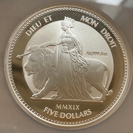 【NGC鑑定MS69】 5オンス ウナとライオン 2019 イギリス領 ヴァージン諸島 5ドル銀貨 5oz シルバーコイン 英国 BVI Una Lion BU版