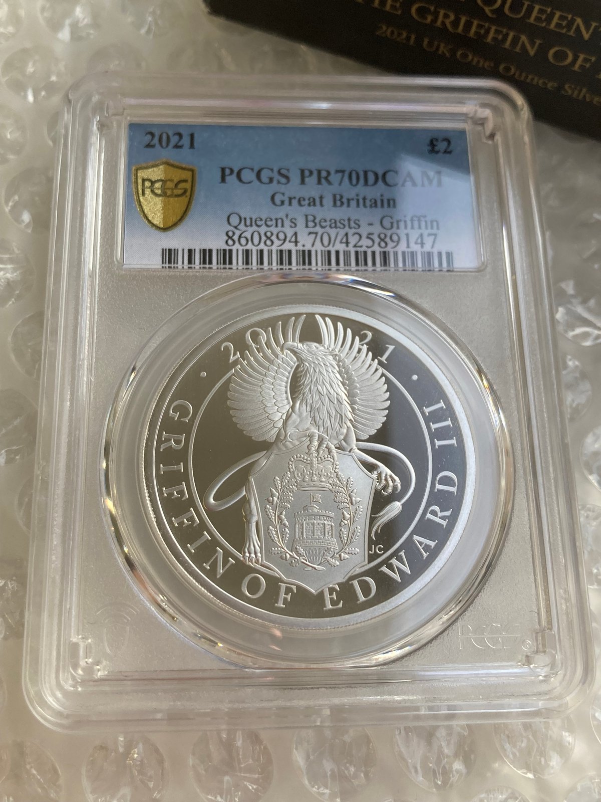 PCGS鑑定PR70】 ロイヤルミント クイーンズビースト エドワード3世の