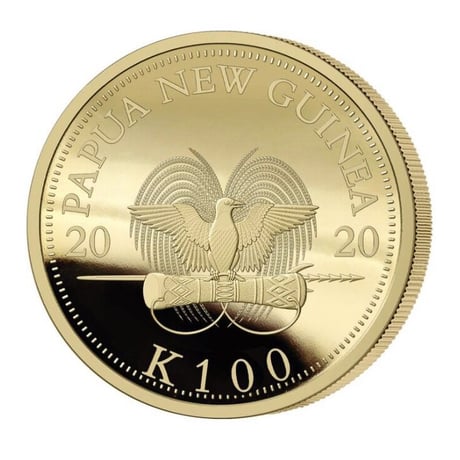 2020 パプアニューギニア 極楽鳥 100キナ 1/4オンス 金貨 プルーフコイン PCGS PR70DCAM Papua New Guinea Bird of Paradise