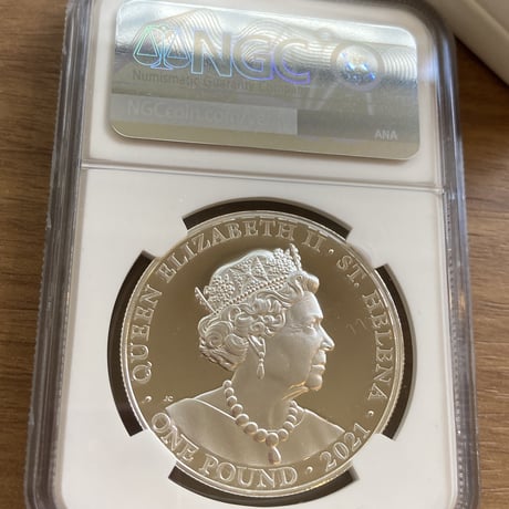 NGC70鑑定 Gilt版 女王の美徳シリーズ 勝利 イギリス領セントヘレナ造幣局 1オンス銀貨 シルバー プルーフコイン 金メッキ ヴィクトリア女王 エリザベス女王 24k Victory