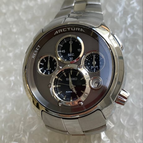【2026年4月公式修理済】SEIKO ARCTURA 海外モデル 限定500本 セイコー腕時計 アークチュラ クロノグラフ キネティック 9T82-0AJ0 SLQ025J1